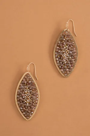 Sparkling Copper Crystal Earrings