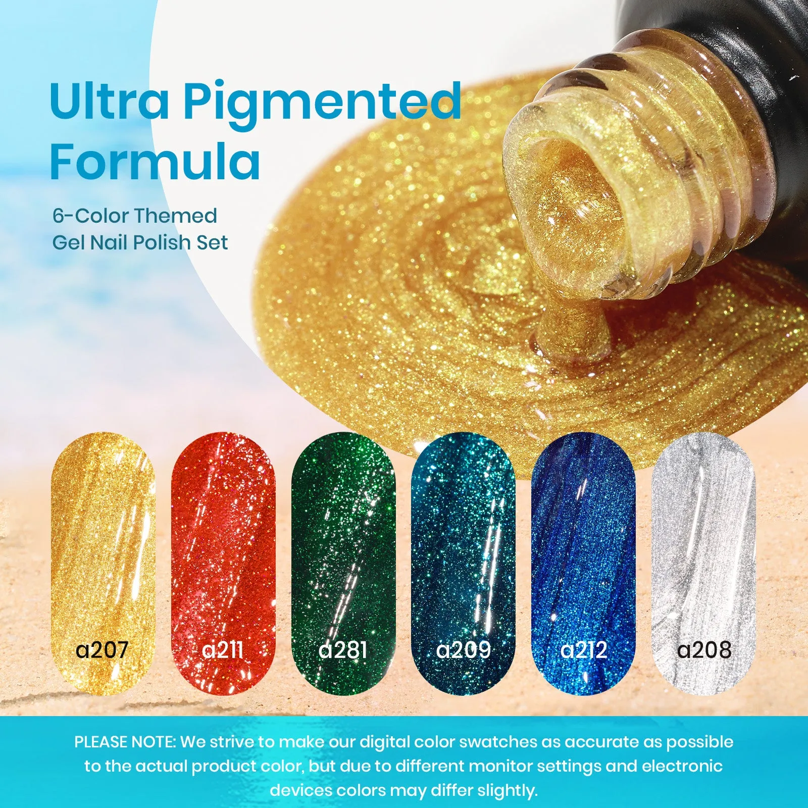 Sparkling Summer | 6 Colors Gel Polish Set