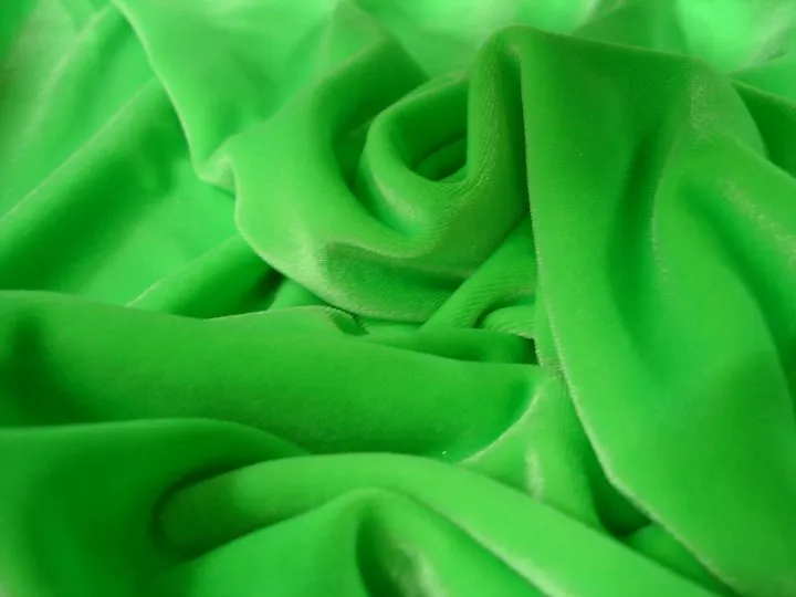 Stretch Velvet - Fluro Lime