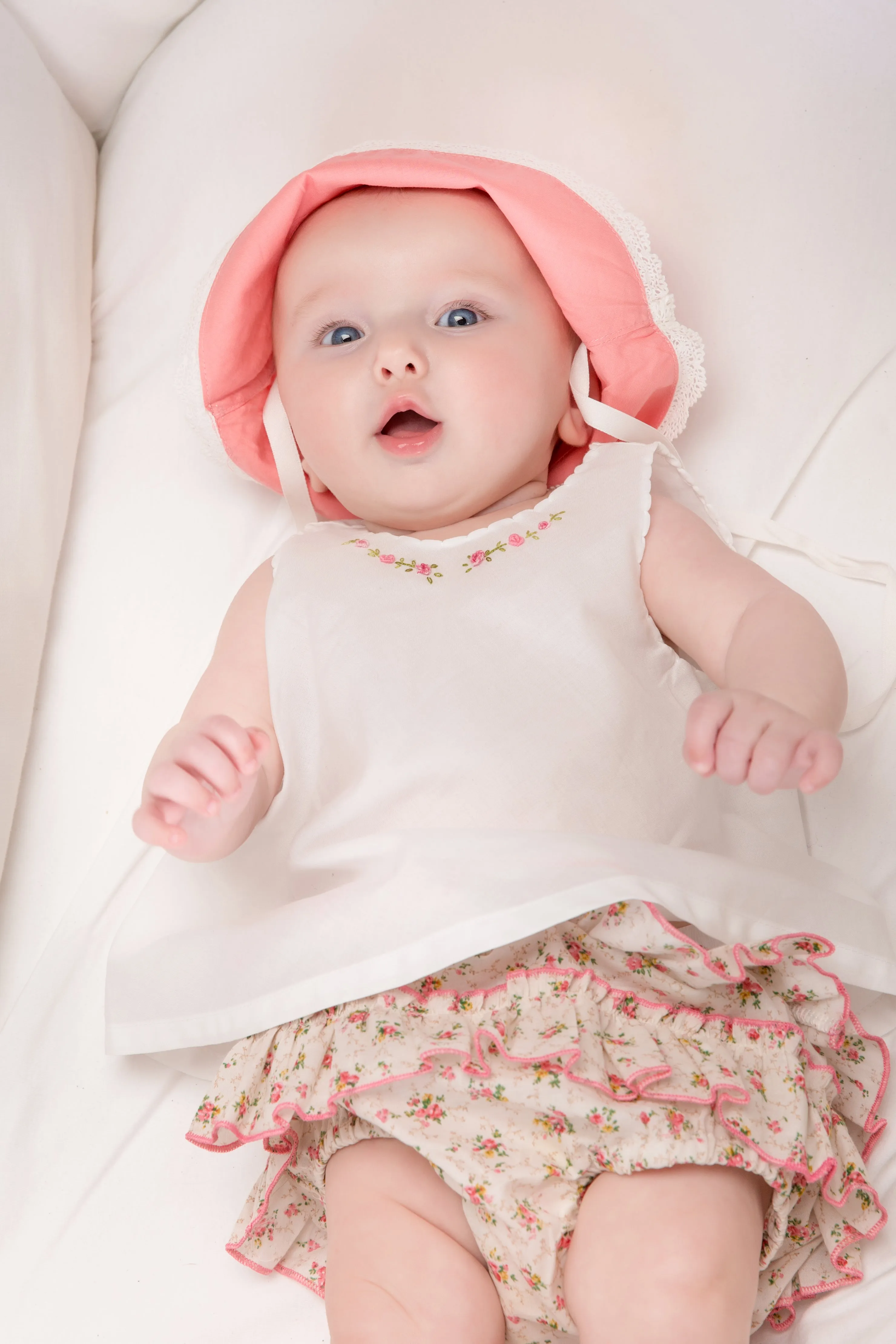 Sun Hat with Lace, Melon