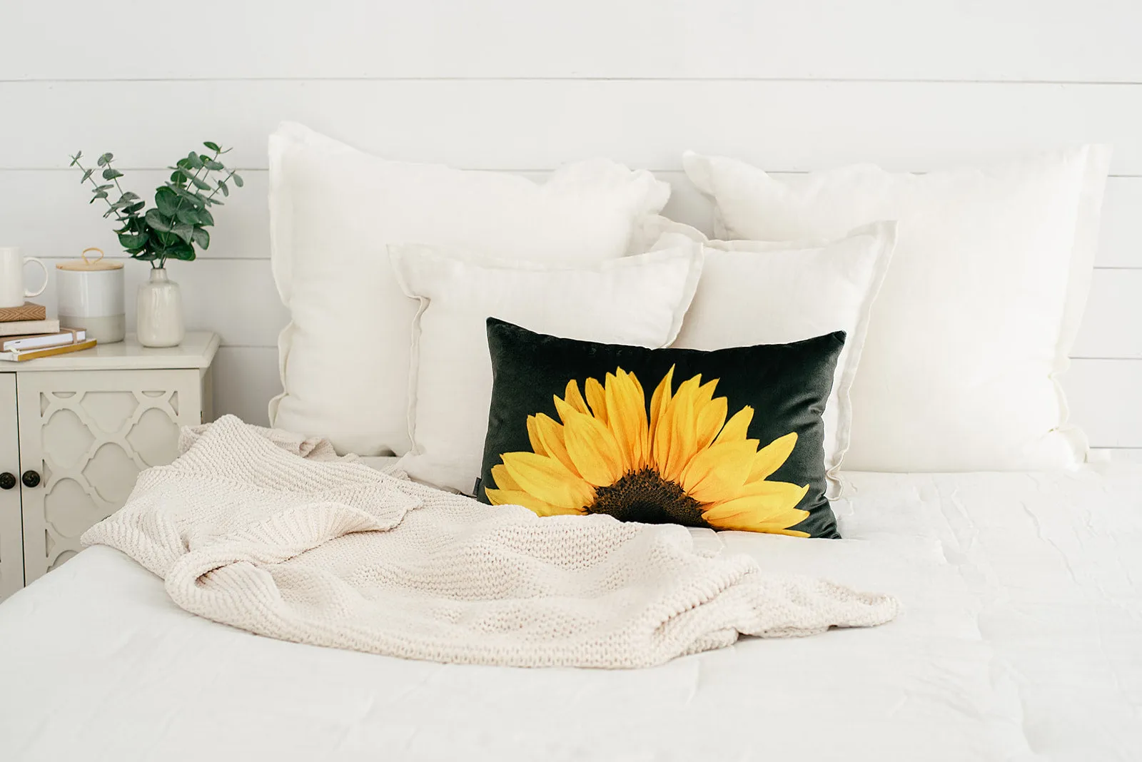 Sunflower Lumbar Pillow, College Student Gift, Mother's Day Gift, Christmas Gift