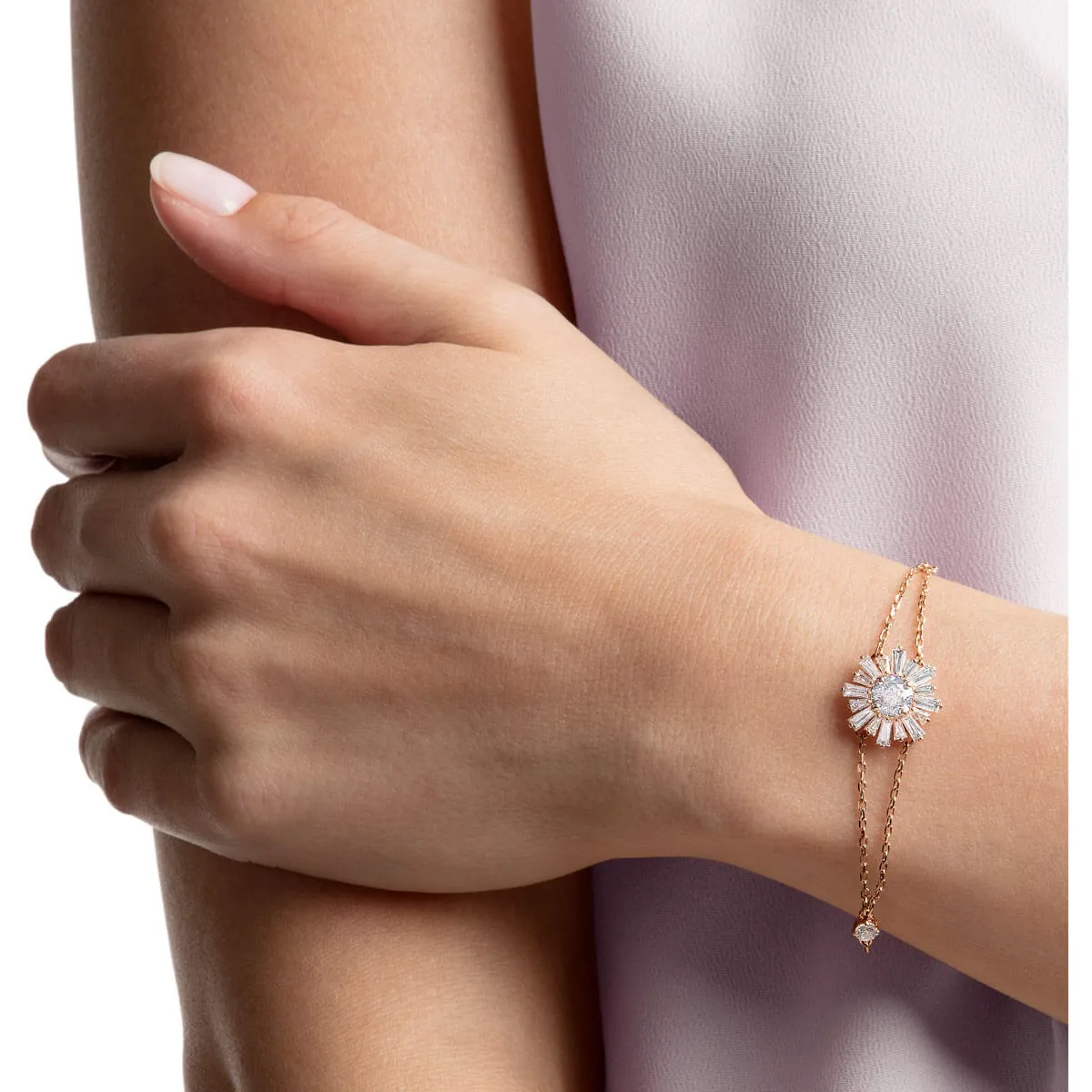 Sunshine Medium White Rose Gold Plating Bracelet