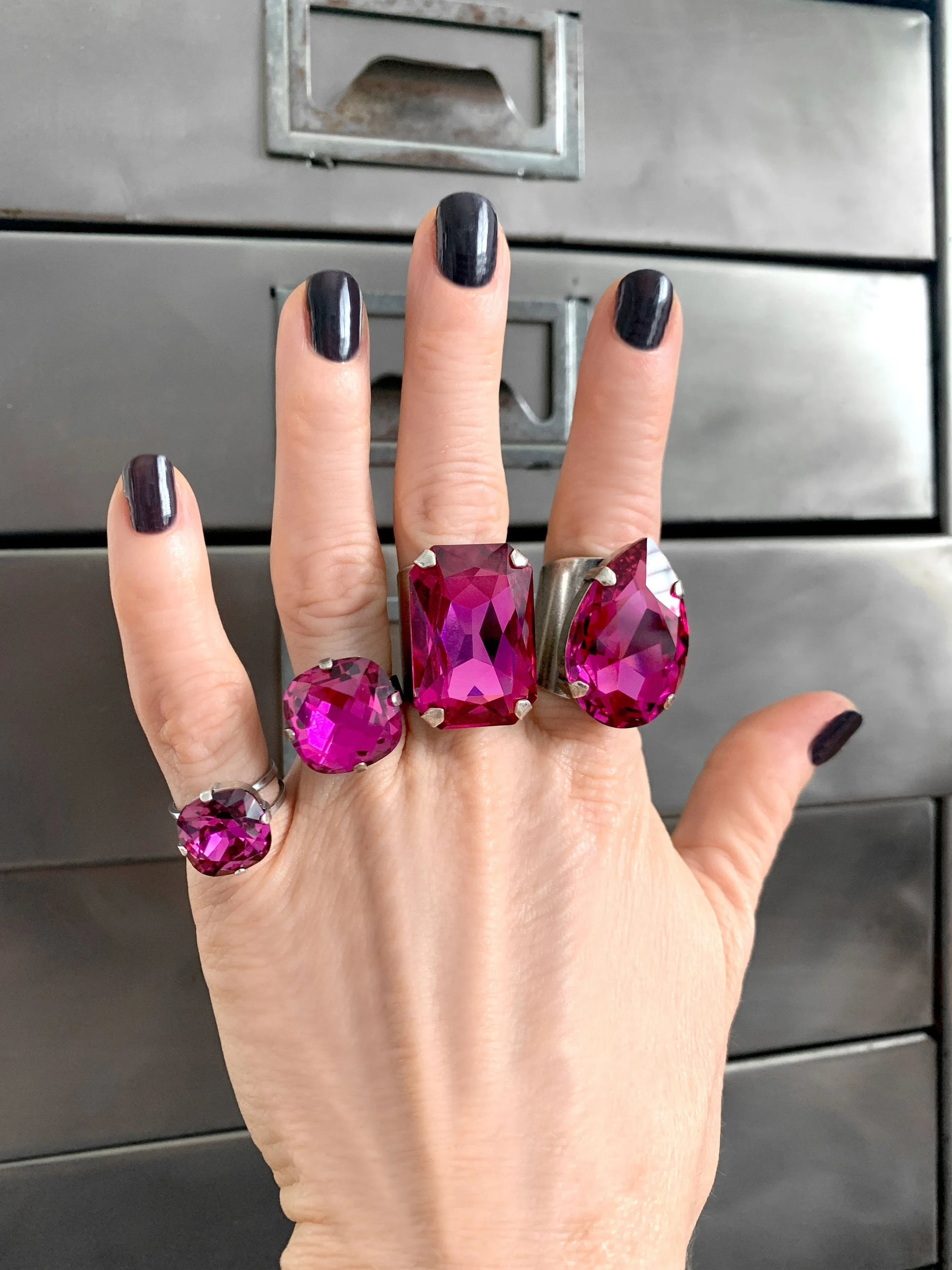 SWEET - Magenta Crystal Ring