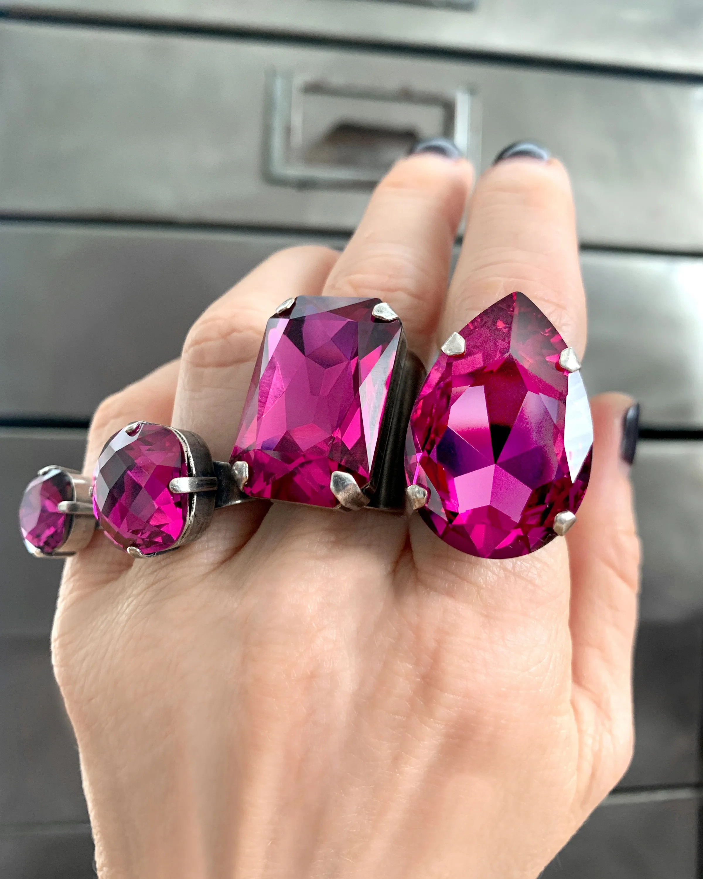 SWEET - Magenta Crystal Ring