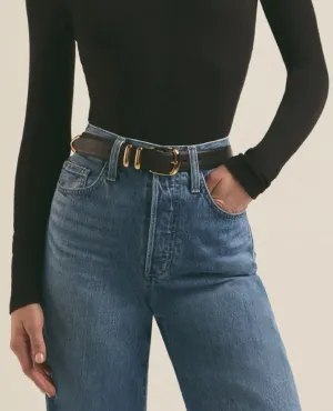 The Jordan Belt Black Gold