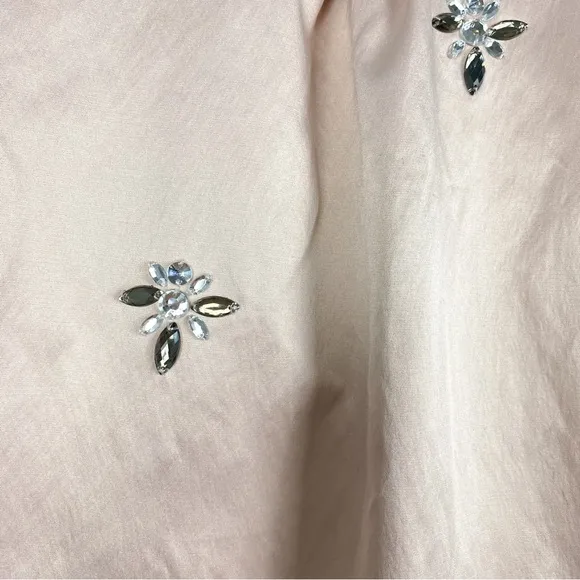 The Limited Vintage Coquette Bejeweled Satin Mini Skirt, Pink - Size M