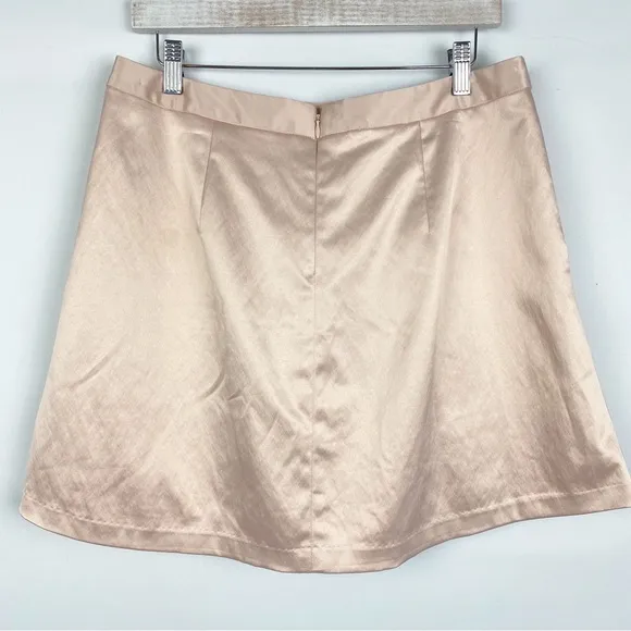 The Limited Vintage Coquette Bejeweled Satin Mini Skirt, Pink - Size M