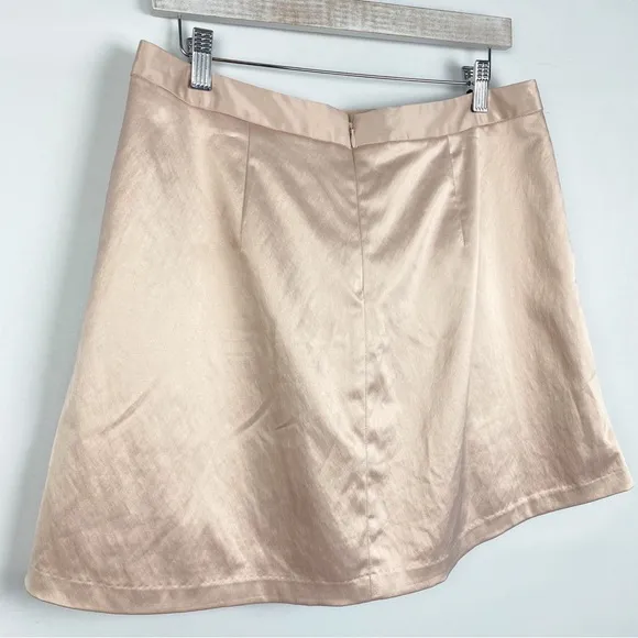 The Limited Vintage Coquette Bejeweled Satin Mini Skirt, Pink - Size M