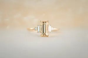 The Mira 1.1 CT Emerald Cut Yellow Sapphire Ring