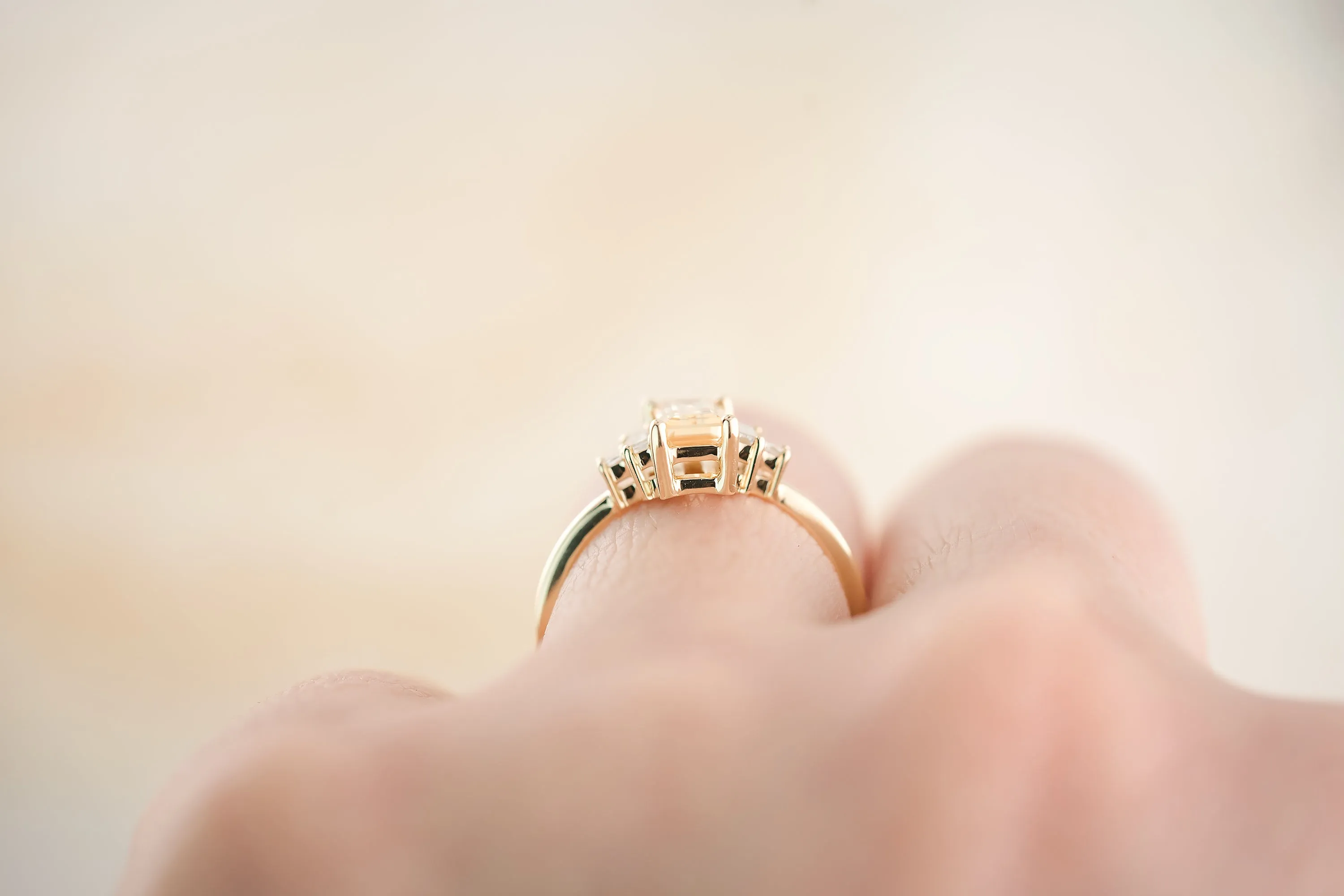The Mira 1.1 CT Emerald Cut Yellow Sapphire Ring