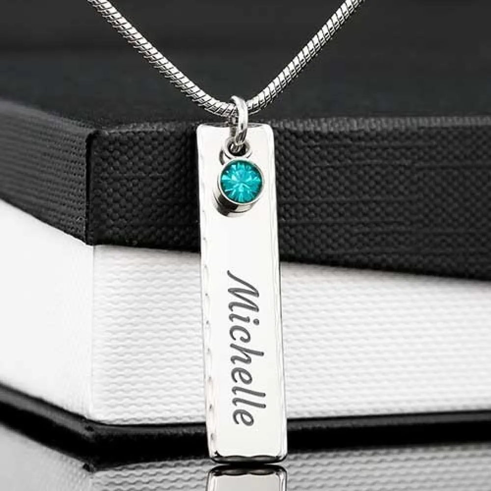 To My Daughter Birthstone Necklace- I Will Stay There Forever