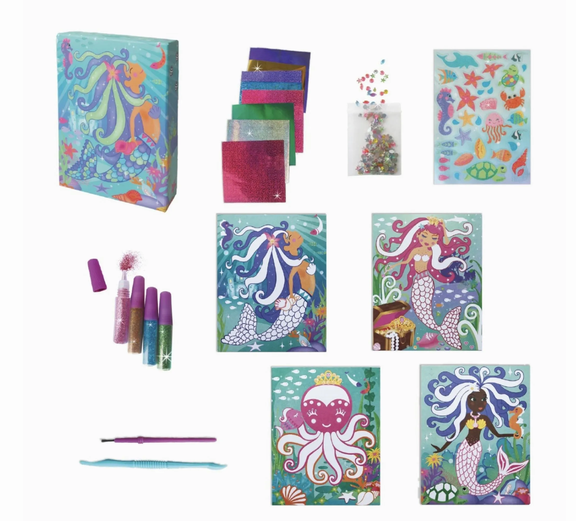 Totally Mermaids Glitter & Foil Art Set
