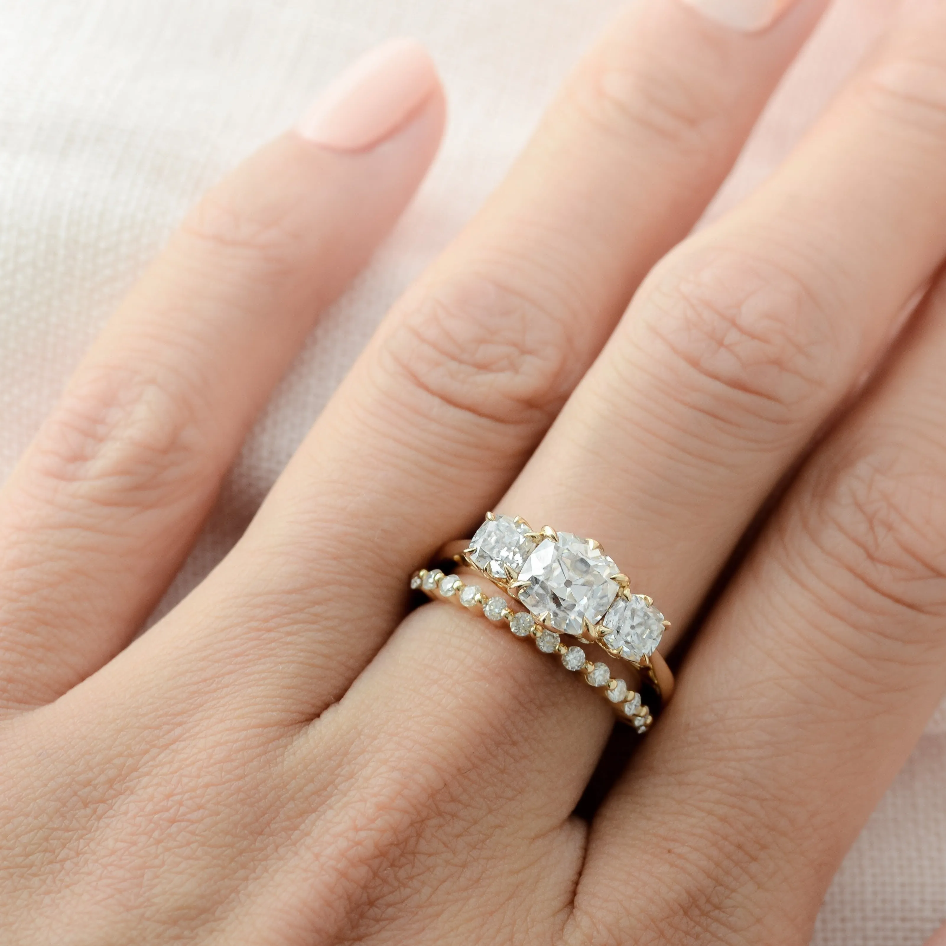 Tressa | Three Stone Moissanite Ring