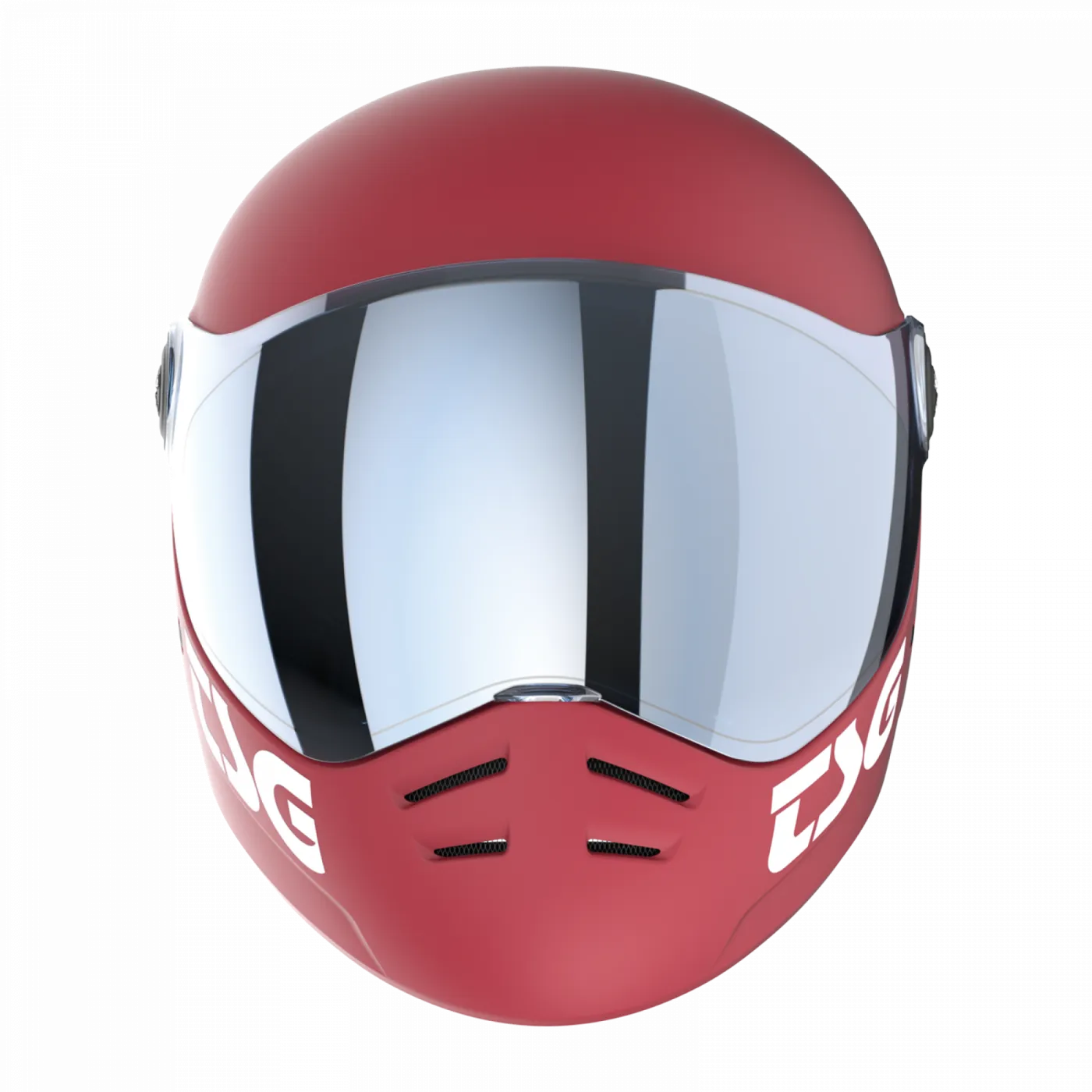 TSG The Pass 2.0 Solid Color Satin Gentle Red( Bonus Visor) Full Face Longboard Helmet