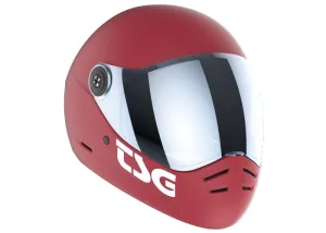 TSG The Pass 2.0 Solid Color Satin Gentle Red( Bonus Visor) Full Face Longboard Helmet