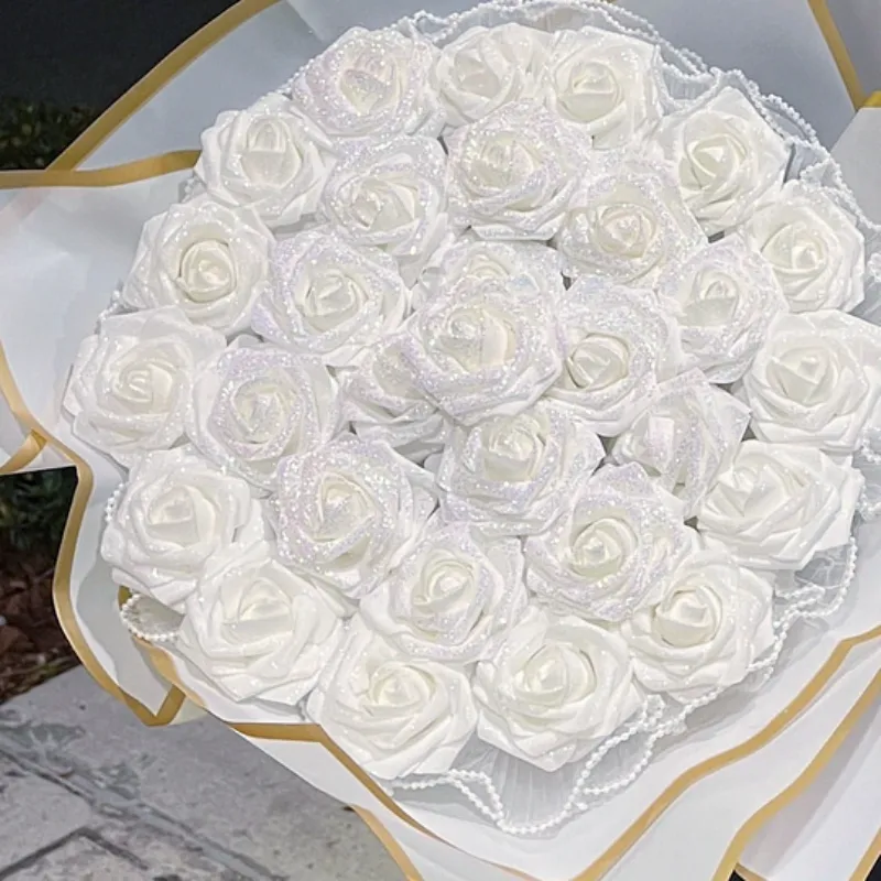 Ultimate Mother's Day Rose Flower Bouquet With Elegant Ribbon