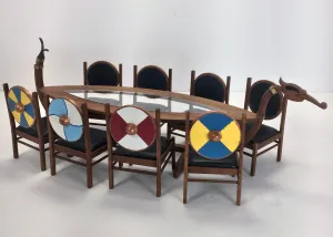 Viking Dragon Boat Table and Chairs
