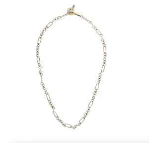 Vintage David Yurman Sterling Silver Figaro Chain Link Necklace