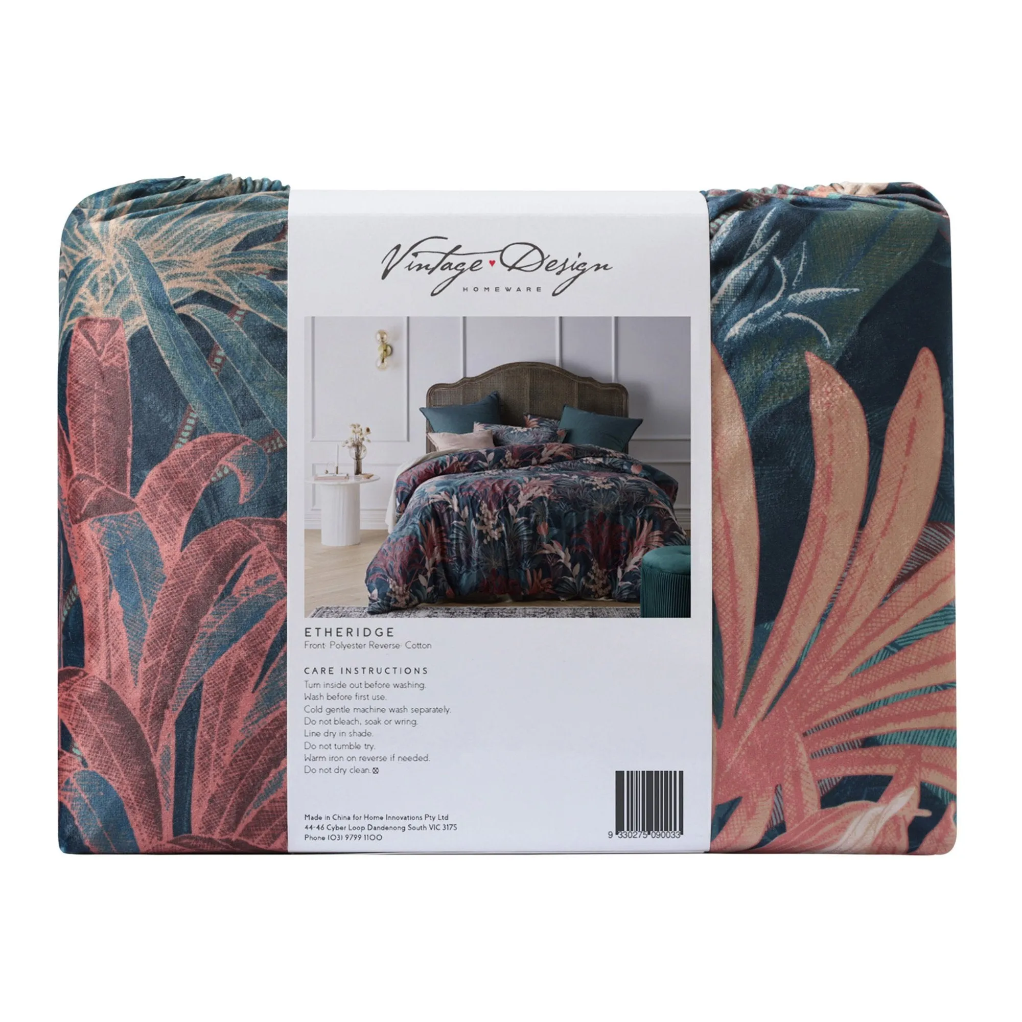Vintage Design Etheridge Printed Velvet Quilt Cover Sets