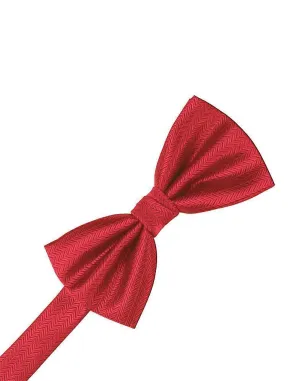 Watermelon Herringbone Kids Bow Tie