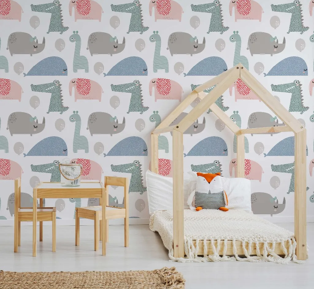 Wild Cute Animals Wallpaper Mural