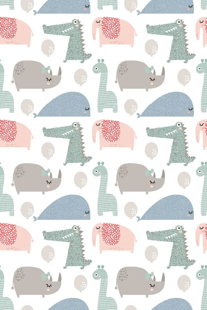 Wild Cute Animals Wallpaper Mural