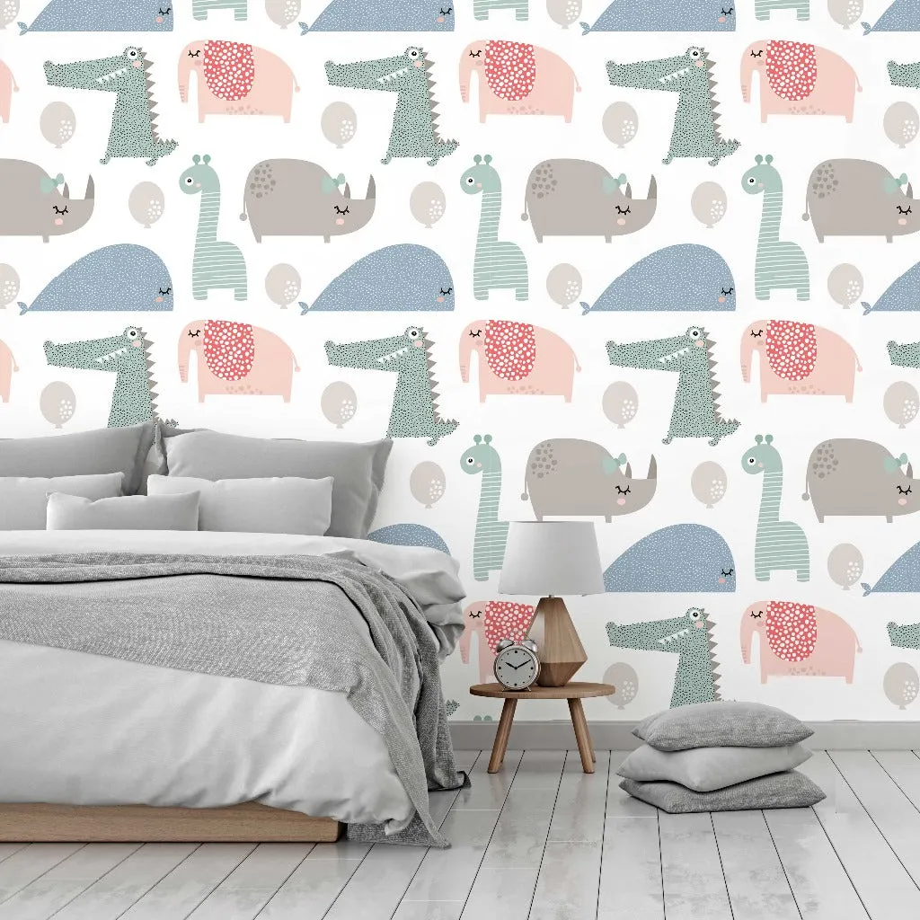 Wild Cute Animals Wallpaper Mural