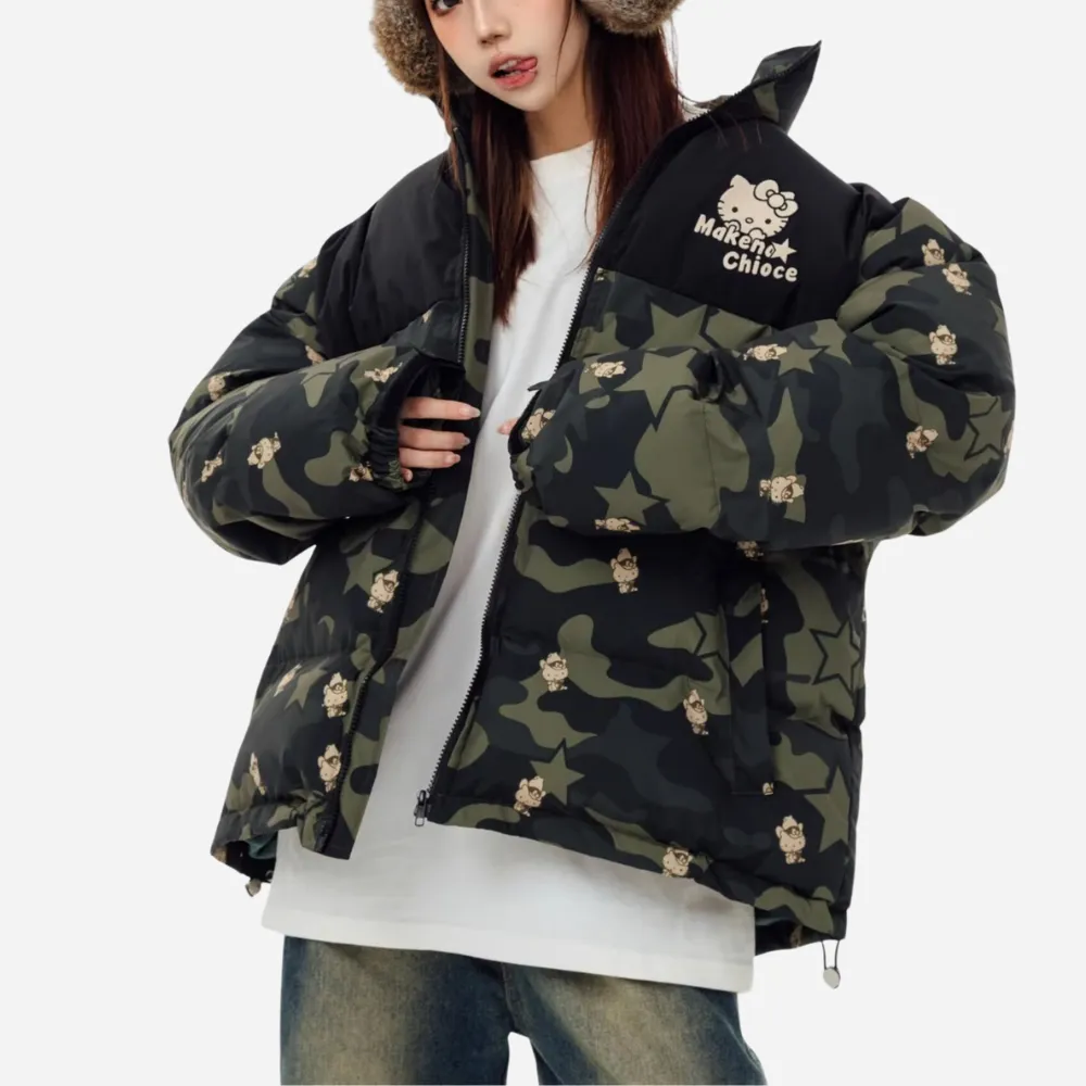 Women's Cute Cartoon Kitten Coat