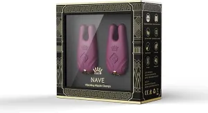 Zalo - Nave Vibrating Nipple Clamps, Velvet Purple