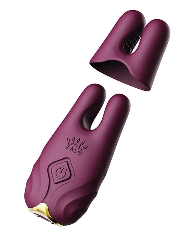 Zalo - Nave Vibrating Nipple Clamps, Velvet Purple